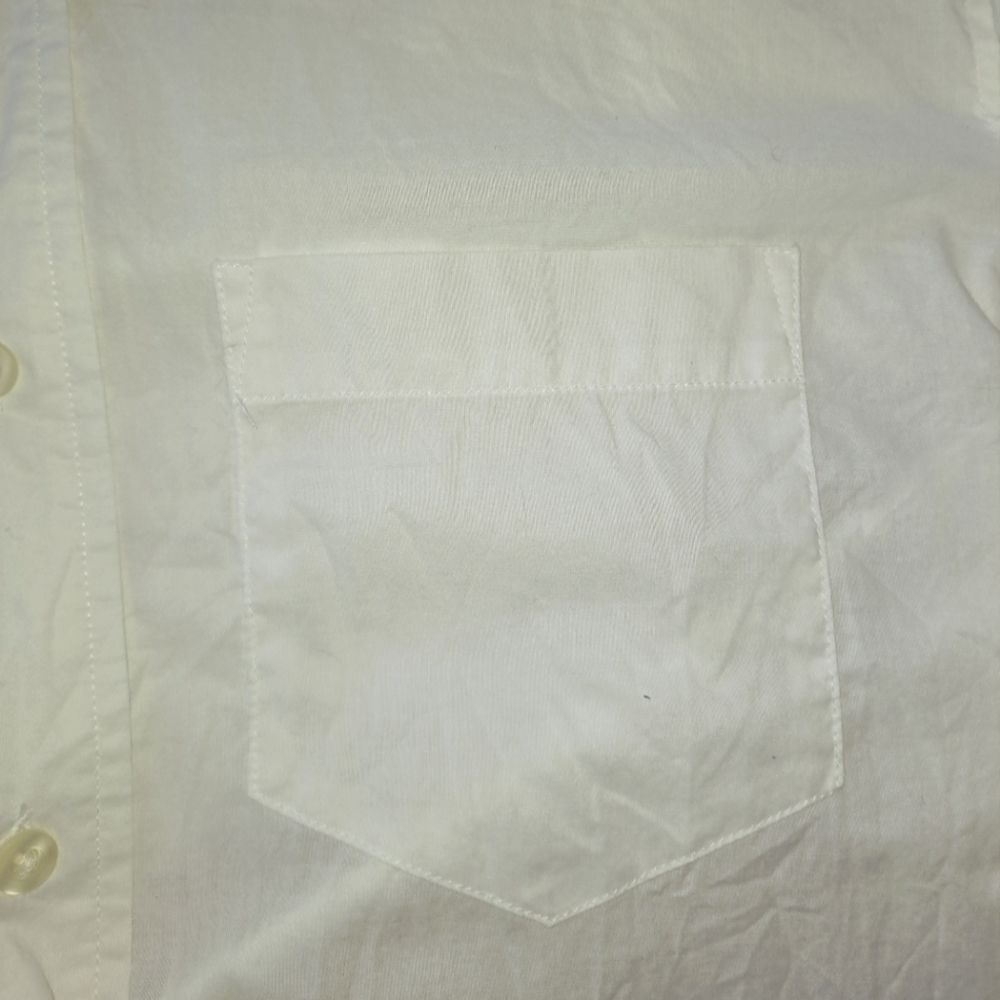 GAP white collared long sleeve button up shirt classic fit size medium blouse - Picture 8 of 14